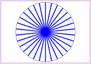 Drawing Circles w/ Radii made with scribus python script