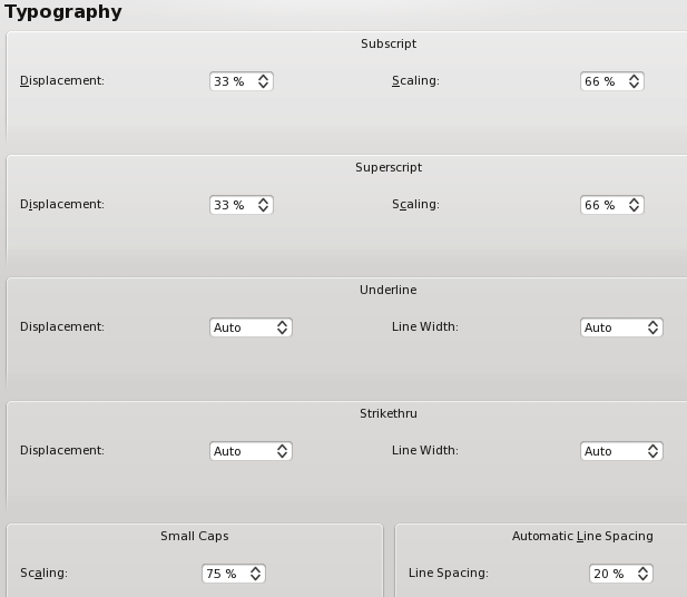 "Typography Tab Panel"