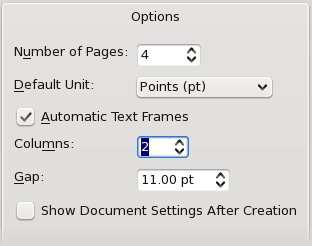 "Options in New Document Dialog"