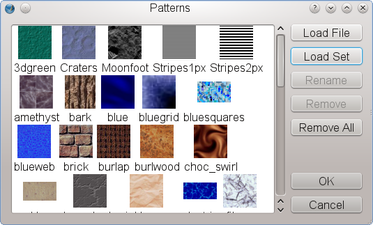 "Importing/creating patterns"