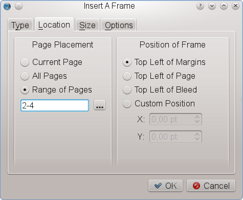 "The “Insert Frame” dialog, tab 1"