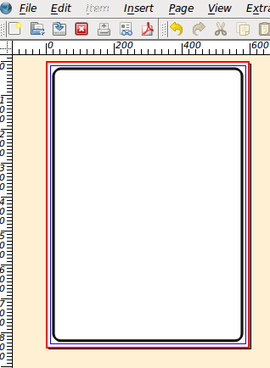 simple rectangle made with scribus python script